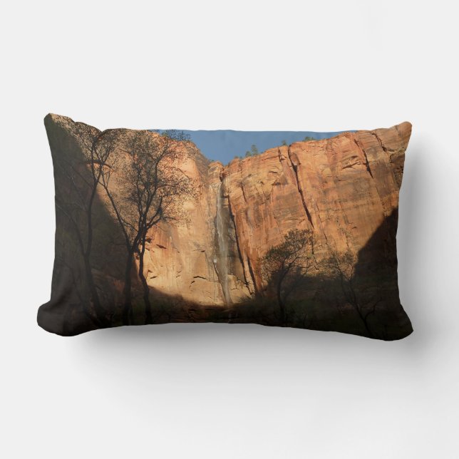 Coussin Rectangle Lever de soleil sur le sentier Riverside Walk à Zi (Recto)