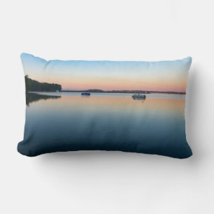 Coussin Rectangle lever du soleil du lac champlain dans la baie de s