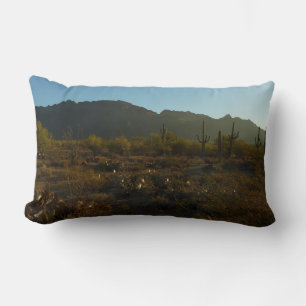 Coussin Rectangle Lever du soleil du Saguaro dans le parc national d