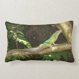 Coussin Rectangle Lézard vert jamaïcain