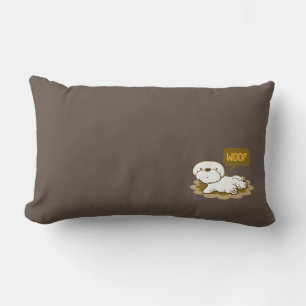 Coussin Rectangle Lhassa Apso bulle dit woo