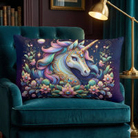 Licorne Florale aux Tons de Bijoux Fantastique