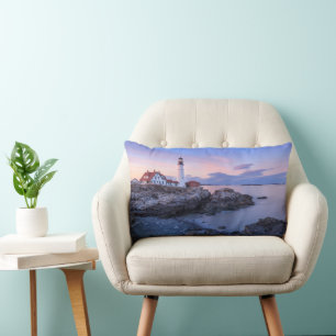 Coussin Rectangle Lighthouses Cape Elizabeth, Maine