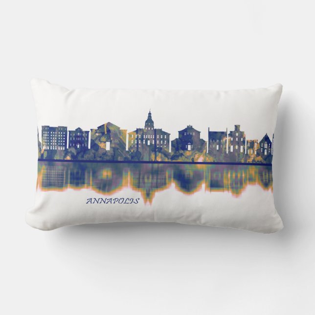 Coussin Rectangle Ligne aérienne d'Annapolis (Recto)