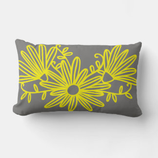 COUSSIN RECTANGLE LIGNE DE FLEURS SIMPLE