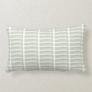 Coussin Rectangle Ligne sage carreau d'aquarelle de motif