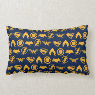 Coussin Rectangle Ligue de Justice   Liste des symboles de l'équipe 
