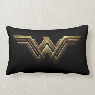 Coussin Rectangle Ligue de Justice   Symbole métallurgique Wonder Wo