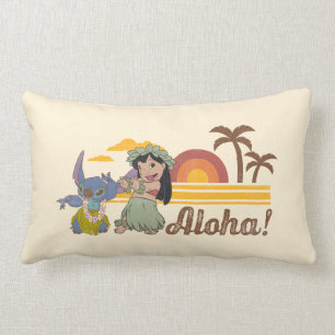 Coussin Rectangle Lilo et Stitch   Aloha