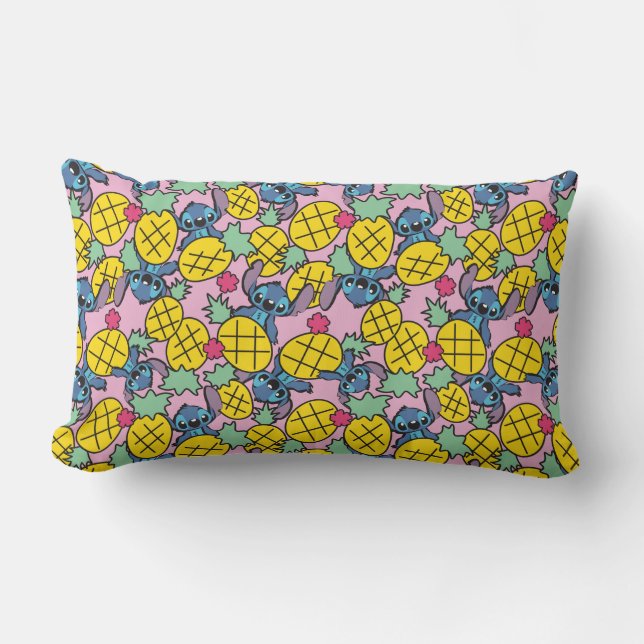 Coussin Rectangle Lilo et Stitch| Motif d'ananas (Recto)