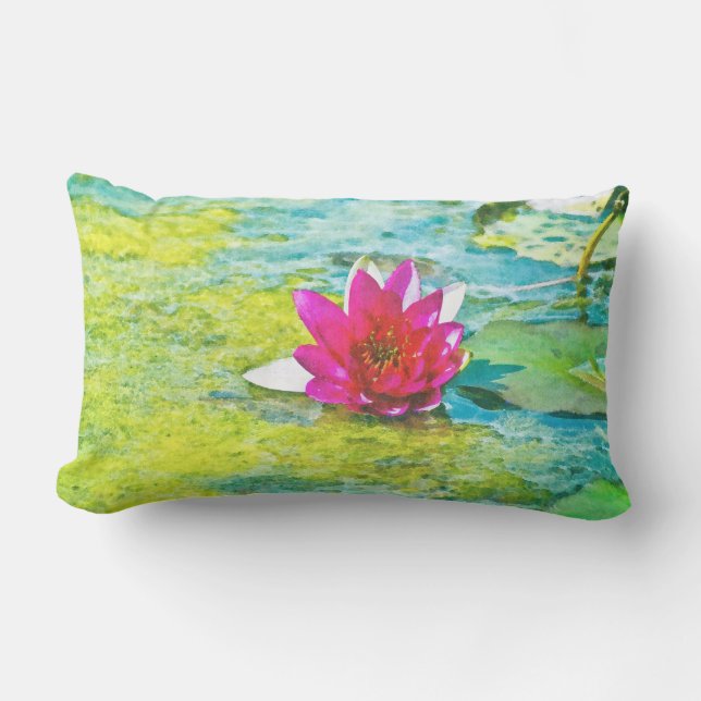 Coussin Rectangle Lily Lilypad (Recto)
