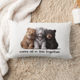 Coussin Rectangle Lion, Tigre & Ours Cubs Cuddin Best Friends