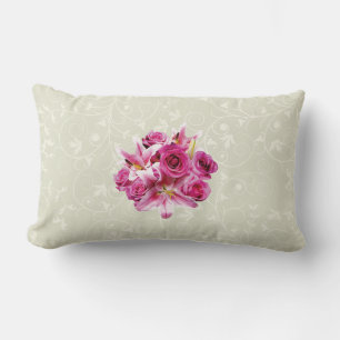 Coussin Rectangle Lis et roses d'astronome