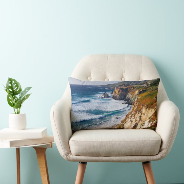 Coussin Rectangle Littoral | Big Sur, Californie (Chaise)