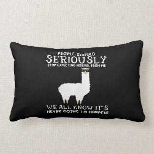 Coussin Rectangle Llama Gift Les gens devraient sérieusement
