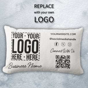 Coussin Rectangle Logo d'entreprise personnalisé Entreprise Cool mod