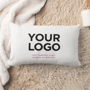 Coussin Rectangle Logo et texte personnalisés d'entreprise