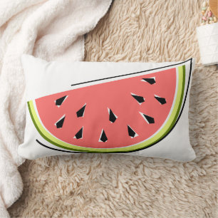 Coussin Rectangle Lombaire à dos rose pastèque
