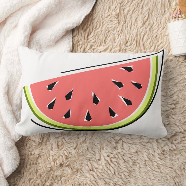Coussin Rectangle Lombaire à dos rose pastèque (Couverture)
