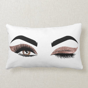 Coussin Rectangle Long maquilleur de mèches de bel oeil de clin