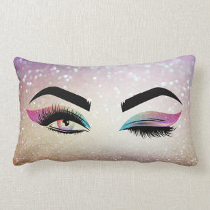 Coussin Rectangle Long maquilleur de mèches de bel oeil de clin