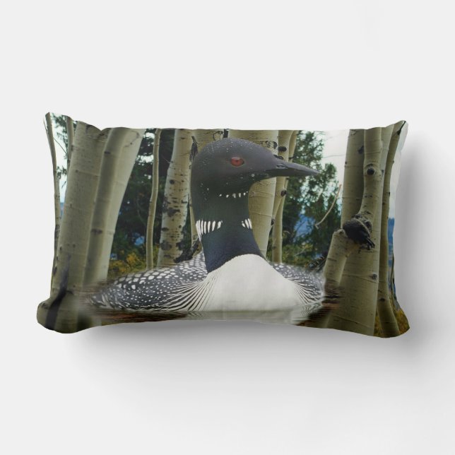 Coussin Rectangle Loon sauvage (Recto)