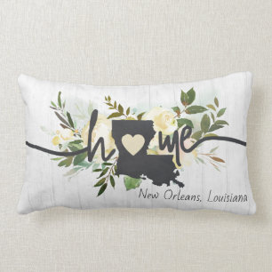 Coussin Rectangle Louisiana State Personnalisé votre ville natale Ru