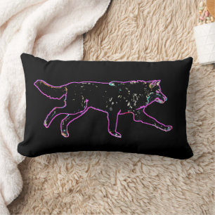 Coussin Rectangle Loup Électrique