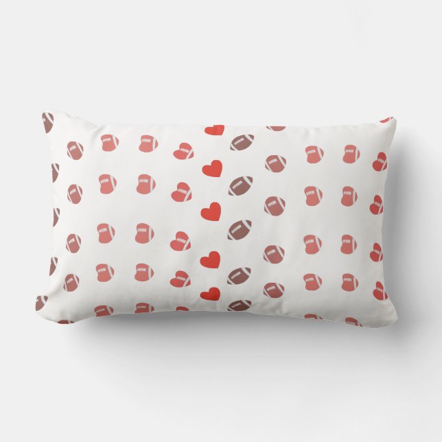 Coussin Rectangle Love American Football - Gridiron Fans Heart (Recto)