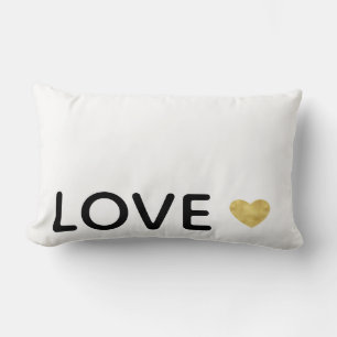Coussin Rectangle Love Gold Heart