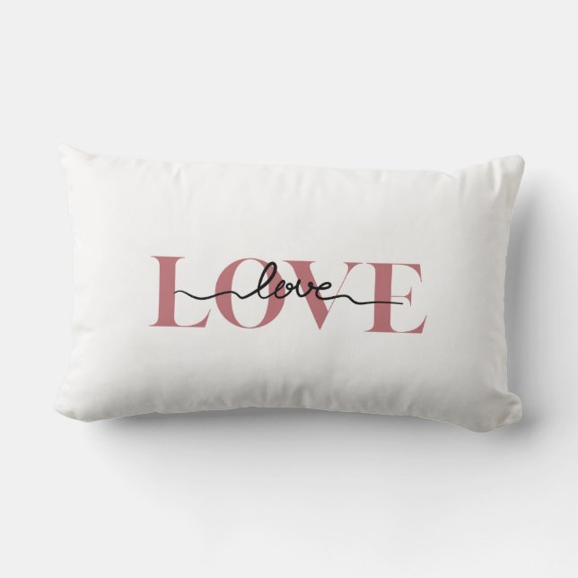 Coussin Rectangle LOVE Wedding Accent Pillow (Verso)