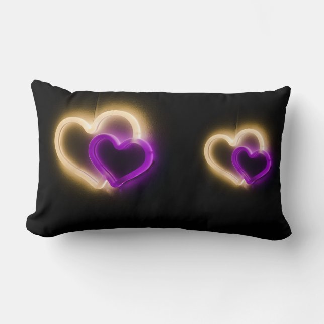 Coussin Rectangle Lumière en forme de coeur (Recto)