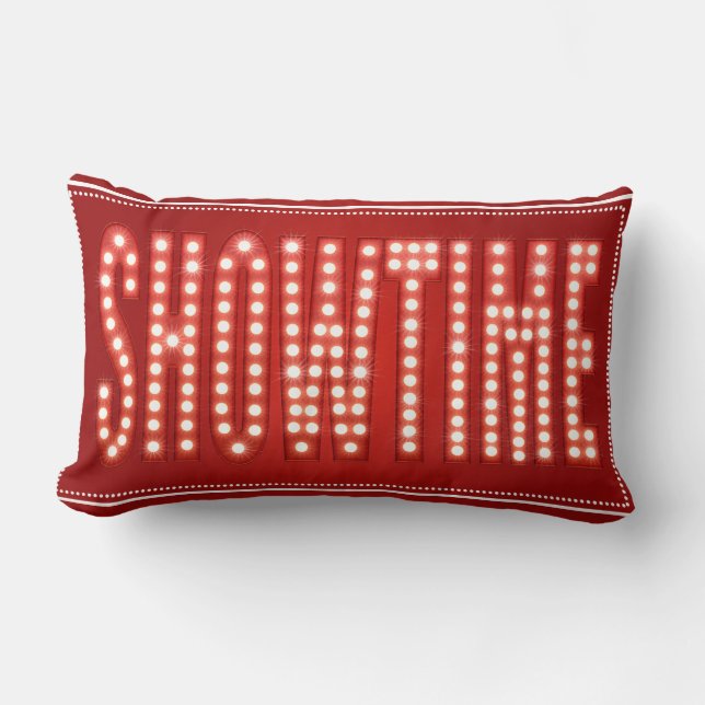 Coussin Rectangle Lumières de Showtime de théâtre (Recto)