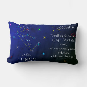 Coussin Rectangle Lupus de constellation de l'hémisphère sud