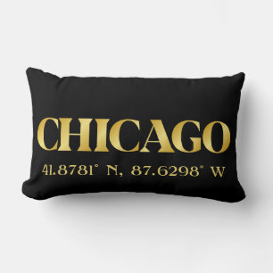 Coussin Rectangle Lux Gold Chicago Latitude & Longitude