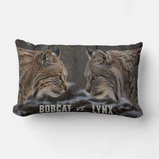 Coussin Rectangle Lynx roux vs. Lynx du Canada