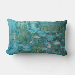 Coussin Rectangle Lys à eau, Peinture à l'huile d'art, Claude Monet