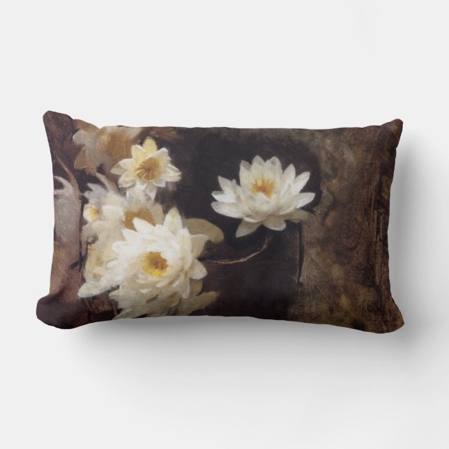 Coussin Rectangle Lys d'eau (par Abbott Henderson Thayer) (Recto)