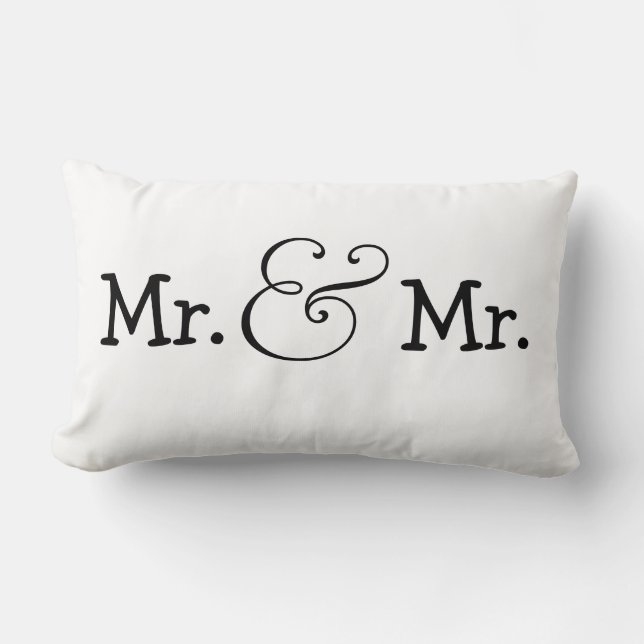 Coussin Rectangle M. et M. Two Grooms Mariage Gift (Recto)