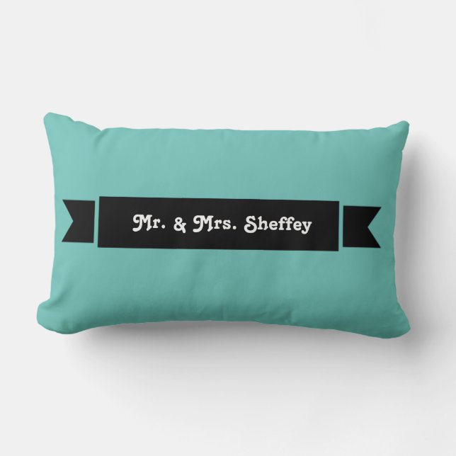 Coussin Rectangle M. et Mme Nom du modèle (Recto)