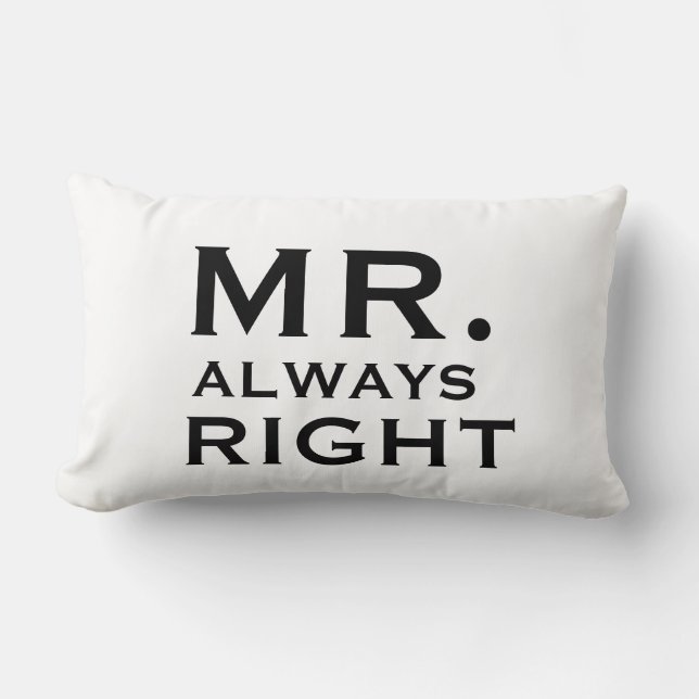Coussin Rectangle M. gai Always Right Pillowcases Pillow de couples (Recto)
