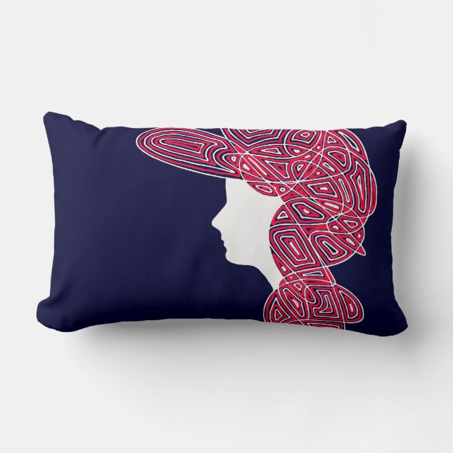 Coussin Rectangle Madame de patriote (Recto)