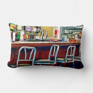 Coussin Rectangle Magasin De Bonbons Avec Fontaine De Soda