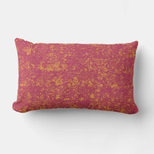 Coussin Rectangle Magenta et orange bouillis