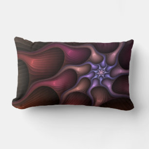 Coussin Rectangle Magique brillant Abstrait rayé coloré Fractal