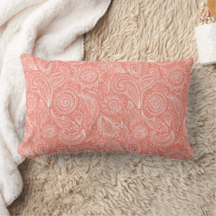 Coussin Rectangle Magnifique motif floral paisley vintage