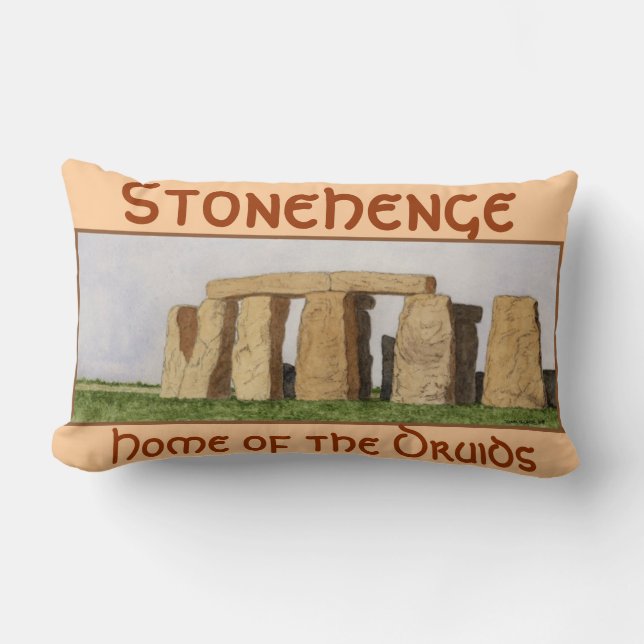 Coussin Rectangle Maison de Stonehenge- des druides (Recto)
