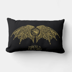 Coussin Rectangle MAISON DU DRAGON   Cimier Targaryen ailé