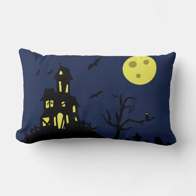 Coussin Rectangle Maison haunted (Recto)