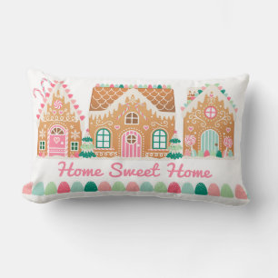Coussin Rectangle Maison Sucrée Maison en Pain d'Épices